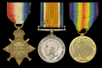The Great War group of three awarded to Lance-Corporal R. E. Walker, 7th South African Infantry, who won the Gold...