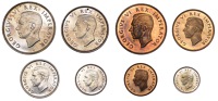 South Africa, George VI (1936-1952), Proof Set, 1946, Halfcrown to Farthing (Hern P19; KM PS18) [8]. All about as...