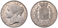 Victoria (1837-1901), Crown, 1847, edge xi (ESC 2567; S 3882). Cleaned, otherwise good very fine	 £300-£400