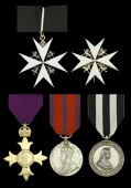 A Great War ‘Civil Division’ O.B.E., Order of St John group of four awarded to Doctor R. H. Grimbly, Medical...