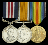 A Great War ‘Western Front’ M.M. group of three awarded to Private W. J. Roberts, 5th (Territorial)  Battalion,...