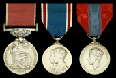 An outstanding ‘Siege of Malta’ B.E.M. group of three awarded to Mr. H. E. Cusack, Inspector of Boilermakers,...