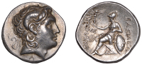 KINGS OF THRACE, Lysmiachos (305-281), Tetradrachm, uncertain mint, horned bust of Alexander head, rev. Athena...