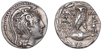 ATTICA, Athens, ‘new style’, Tetradrachm, struck 111-110 under the  magistrates Phanokles, Apollonios and...