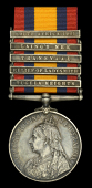 Queen’s South Africa 1899-1902, 5 clasps, Tugela Heights, Relief of Ladysmith, Transvaal, Laing’s Nek, South...