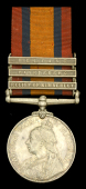 Queen’s South Africa 1899-1902, 3 clasps, Relief of Kimberley, Paardeberg, Belfast (5267 Pte. J. James, Welsh...