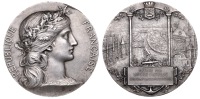 FRANCE, République Française, c. 1925, a plated bronze medal after J.-B. Daniel-Dupuis and by E. Boillot, head of...