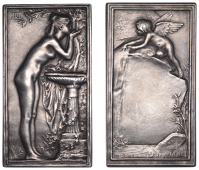 FRANCE, La Source or Chloé à la vasque [The Source, or Chloé at the Fountain Basin], 1900, an Art Nouveau silver...