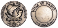 FRANCE, Ville de Paris, c. 1935, a silver award medal by M. Delannoy, ship of Paris to right, decorations below,...