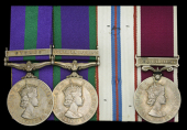 Three: Sergeant P. C. Walsh, Royal Military Police

General Service 1918-62, 1 clasp, Cyprus (22979861 Cpl. P....