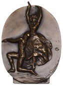 FRANCE, Spectre à la rose, 1935, a uniface oval bronze medal by F.-M. Charpentier-Mio, male and female dancers in...