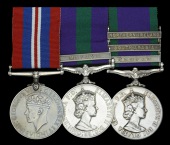 Three: Sergeant J. O. Haynes, 16th/5th Lancers, late 12th Lancers

War Medal 1939-45; General Service 1918-62, 1...