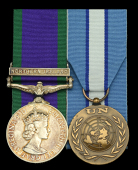 Pair: Lieutenant P. J. Y. Saville, Duke of Wellington’s Regiment

General Service 1962-2007, 1 clasp, Northern...