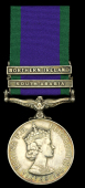 General Service 1962-2007, 2 clasps, South Arabia, Northern Ireland, unofficial retaining rod between clasps...
