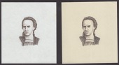 National Bank of Ukraine, a pair of vignettes of Lesya Ukrainka, as used on the 200 Hryven of 2001, minor foxing on...