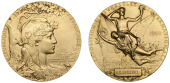 FRANCE, Exposition Universelle Internationale, Paris, 1900, a gilt-bronze award medal by J.-C. Chaplain, head of...