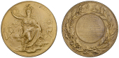 FRANCE, Minerve, or Au Mérite [Minerva, or For Merit], 1880, an Art Nouveau silver-gilt award medal by J.-C....