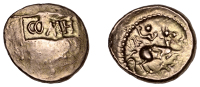 British Iron Age, ATREBATES and REGNI, Verica (c. AD 10-40), gold Stater, class 4 [Warrior Rex type], com fi in...