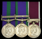 Three: Warrant Officer Class I W. J. McQuade, Royal Army Medical Corps

General Service 1918-62, 1 clasp, Malaya,...