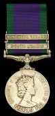 General Service 1962-2007, 2 clasps, South Arabia, Northern Ireland, unofficial retaining rod between clasps (Capt....