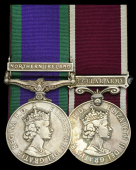Pair: Warrant Officer Class I R J Ray, Royal Engineers

General Service 1962-2007, 1 clasp, Northern Ireland...
