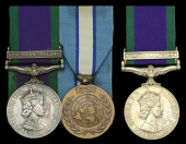 Pair: Staff Sergeant E. R. Lawrence, Royal Army Pay Corps
General Service 1962-2007, 1 clasp, Northern Ireland...