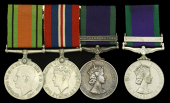 Three: Staff Sergeant M. E. Evans, Royal Welsh Fusiliers
Defence and War Medals 1939-45; General Service 1962-2007,...