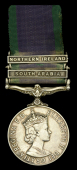 General Service 1962-2007, 2 clasps, South Arabia, Northern Ireland, unofficial retaining rod between clasps...