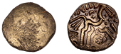 British Iron Age, DOBUNNI, Anted (c. AD 20-43), a contemporary imitation of a gold Stater, Anted Rig type, plain...
