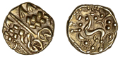 British Iron Age, CORIELTAUVI, Uninscribed issues, gold Stater, British I [North East Coast type], devolved head of...