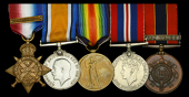 Five: Corporal E. B. J. Hodge, Devonshire Regiment, who was wounded on the Somme in 1916, and saw further service...