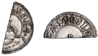 Eadgar (959-975), Cut Halfpenny, Crowned Bust type, possibly London, Hiltwine. hilpi[ –––]ta l (?), East...