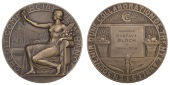 FRANCE, Crédit Commercial de France, c. 1925, an Art Déco bronze 30 Years Service award medal by L.-G. Bazor,...