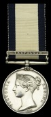 Naval General Service 1793-1840, 1 clasp, Trafalgar (Joseph Nash.) edge bruise, otherwise nearly extremely fine and...