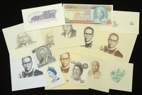 A Wonderful Group of Caribbean Proofs and Vignettes, including Central Bank of Barbados, a die proof vignette of...