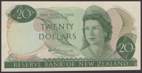 Reserve Bank of New Zealand, a uniface obverse proof $20, ND (1967), no serial numbers, green, Elizabeth II at...