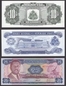 Banque Nationale de la Republique d’Haiti, reverse die proof 10 Gourdes, ND (1967), also 25 Gourdes, 1973,...