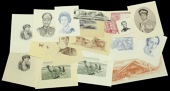 Various vignettes including Government of Tonga, a die proof in orange for the reverse of the 20 Pa’anga, 1985,...