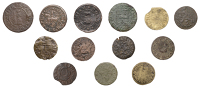 LONDON (City), Temple Bar Within, W.M.W. at the dolphin, Farthing, 0.81g/6h (N 7716; BW. 3072); Thames Street,...