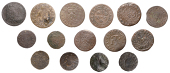 MIDDLESEX (Rural), Bow, Will Meares, Farthing, 1658, 0.80g/12h (N 9081; BW. 11); Brentford, W.M.C. at the kings...