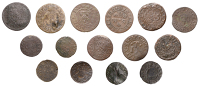 MIDDLESEX (Rural), Bow, Will Meares, Farthing, 1658, 0.80g/12h (N 9081; BW. 11); Brentford, W.M.C. at the kings...