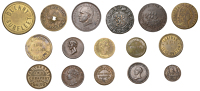 Miscellaneous Tokens and Checks, LINCOLNSHIRE, Boston, Peacock Hotel, Daniel Jackson, brass Threehalfpence, 26mm (H...
