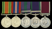 Five: Major A. J. Harmer, Royal Corps of Transport, late Royal Army Service Corps

Defence and War Medals 1939-45;...