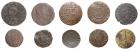 SURREY, Mortlake, Peter White, Farthing, 3.02g/2h (E 207; N 4674; BW. 187); Putney [and Battersea], John Kemp,...