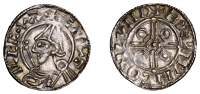 Cnut (1016-1035), Penny, Pointed Helmet type, London, Bruning, +brvninc on lvnd, 1.03g/3h (SCBI Copenhagen 2278,...