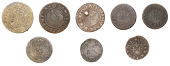 WESTMORLAND, Appleby, Christopher Birkbecke, Halfpenny, 1666, 1.35g/3h (N –; BW. 1); Grayrigg, Ric. Rowlandson,...