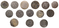 WILTSHIRE, Aldbourne, John Adee, Farthing, 1656, 0.75g/12h (N 5404; BW. 1); Amesbury, Robert Harrison, Farthing,...