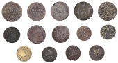 WORCESTERSHIRE, Bengeworth, Edward Pittway, Farthing, 1.07g/3h (N 5632; BW. 2); Bewdley, Walter Palmer, Farthing,...