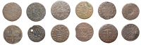 YORKSHIRE, Easingwold, Michaell Woodward, Halfpenny, 1668, 1.87g/12h (N 5853; BW. 88); Gisburn, William Holgate,...