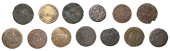 YORKSHIRE, York, William Bell, Halfpenny, 1666, 1.35g/6h (N 6110; D 382A); Robert Benson, Halfpenny, 1667, 0.87g/6h...